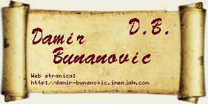 Damir Bunanović vizit kartica